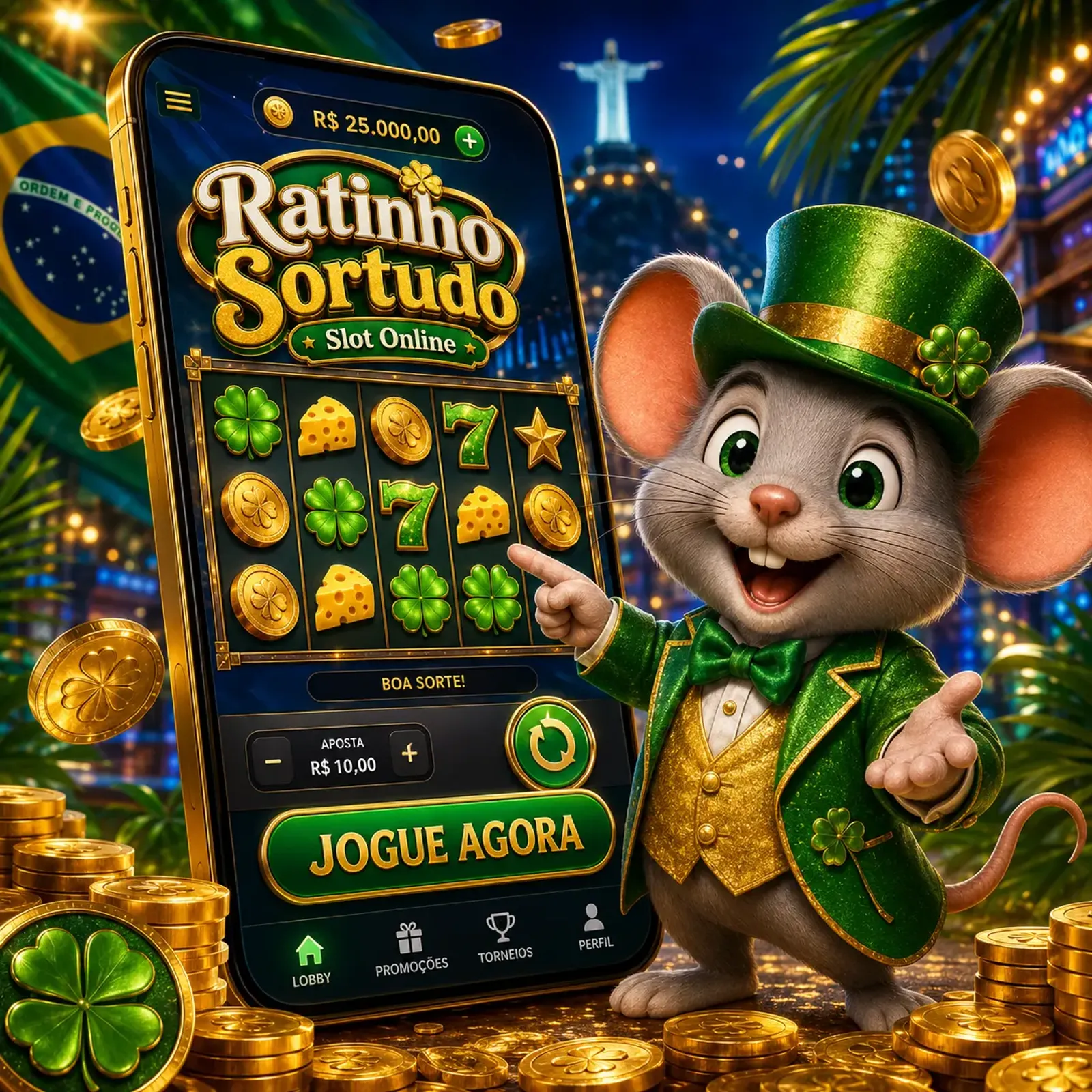 Rodadas grátis no slot Ratinho Sortudo com bônus de cassino.webp